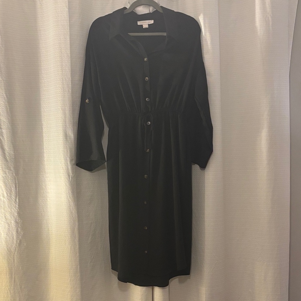 Black Button-Up Dress
